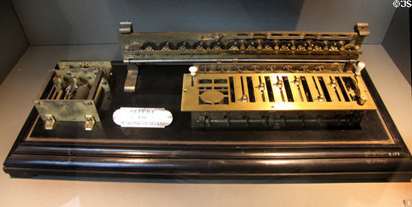 Arithmometer (c1850) by Thomas de Colmar at Arts et Metiers Museum. Paris, France.