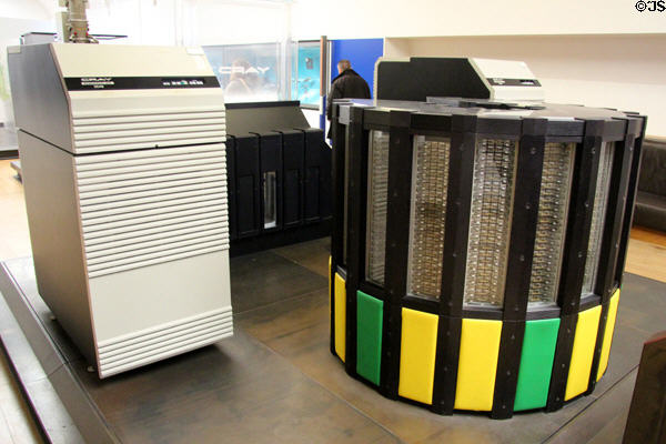 Cray-2 Supercomputer (1985) by Cray Research at Arts et Metiers Museum. Paris, France.