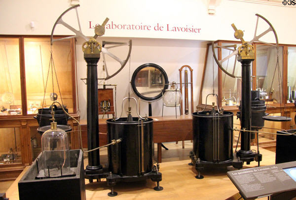 Laboratory of French chemist Antoine Lavoisier at Arts et Metiers Museum. Paris, France.