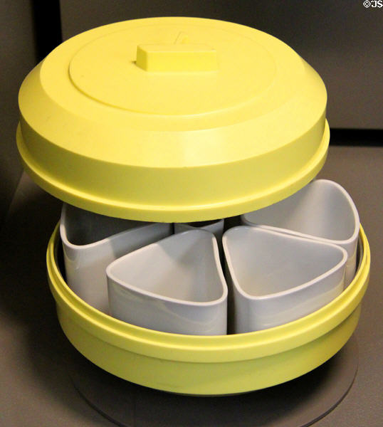Phenolic resin plastic yoghourt-maker (c1950) by Yalacta at Arts et Metiers Museum. Paris, France.