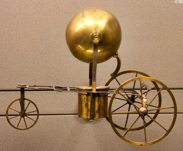 Aeolipile lamp on trolley (late 18thC) at Arts et Metiers Museum. Paris, France.