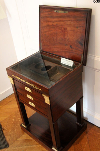 Table in which Delacroix conserved his paint pigments at Eugene Delacroix Museum. Paris, France.