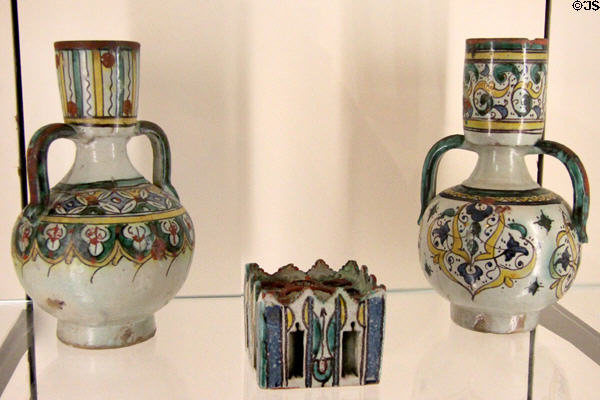 Ceramics collected by Delacroix in Morocco on visit in 1832 at Eugene Delacroix Museum. Paris, France.