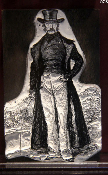 Engravings of character created by Honoré de Balzac at Balzac House. Paris, France.