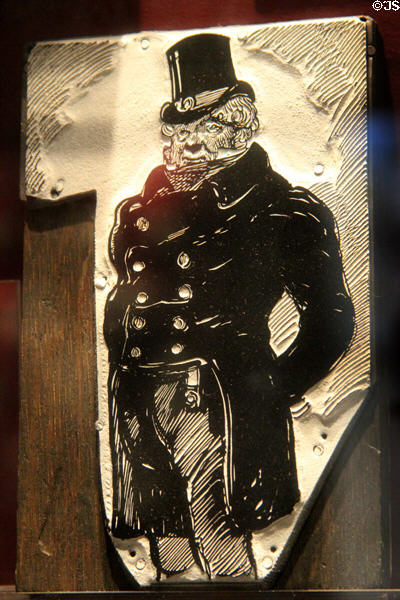 Engravings of character authored by Honoré de Balzac at Balzac House. Paris, France.