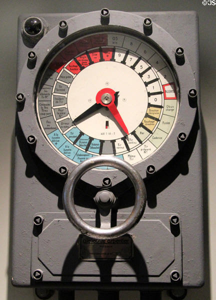 Firing order transmitter via tube for fortifications on Maginot Line at Army Museum at Les Invalides. Paris, France.