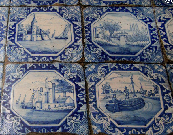 Dutch fireplace tile at J.J. Henner Museum. Paris, France.