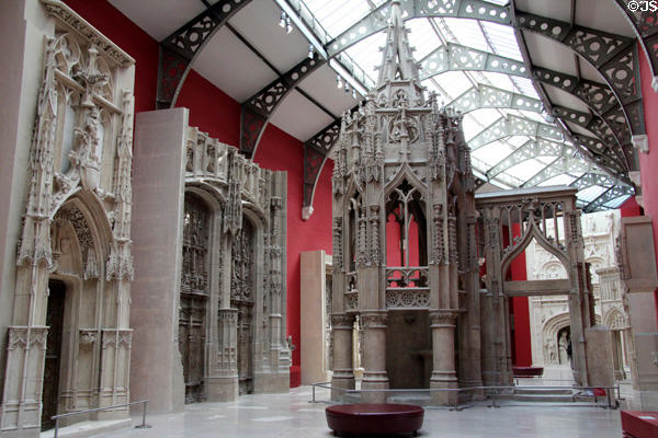 Gallery of Gothic church casts at Musée des Monuments Français. Paris, France.