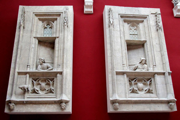 Cast of blind windows from facade of Hôtel Jacques Coeur in Bourges (Cher) at Musée des Monuments Français. Paris, France.