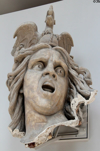 Cast of Head of Fame (1833-6) from Arc de triomphe on l'Étoile, Paris at Musée des Monuments Français. Paris, France.