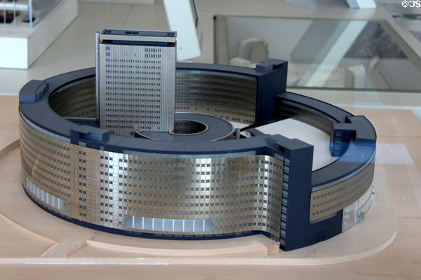 House of Radio - ORTF building model (1952-63) by Henry Bernard at Musée des Monuments Français. Paris, France.