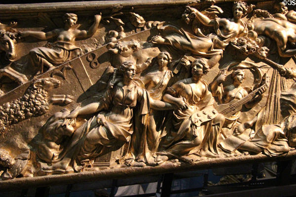 Details of carved ship decoration (1688-94) by Marseilles dockyard for French galley Réale at Musée de la Marine. Paris, France.