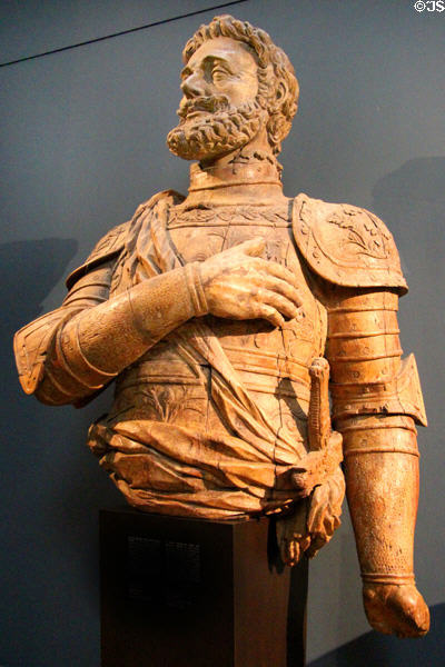 Bust of Henry IV ship figurehead (1848) by Cherbourg dockyard at Musée de la Marine. Paris, France.