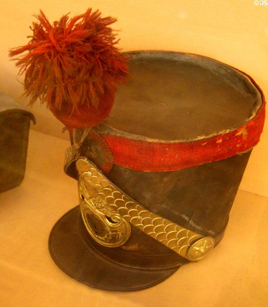 Shako of French marine (1831) at Musée de la Marine. Paris, France.
