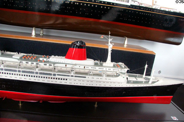 Model of Paquebot France (1960) at Musée de la Marine. Paris, France.