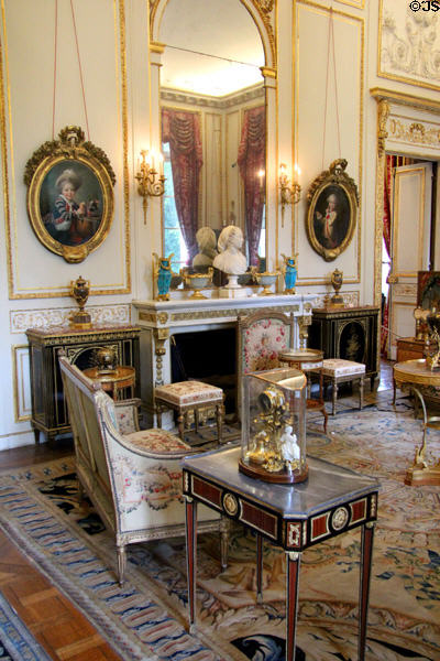 Grand salon with furniture from late 1700s at Nissim de Camondo Museum. Paris, France.
