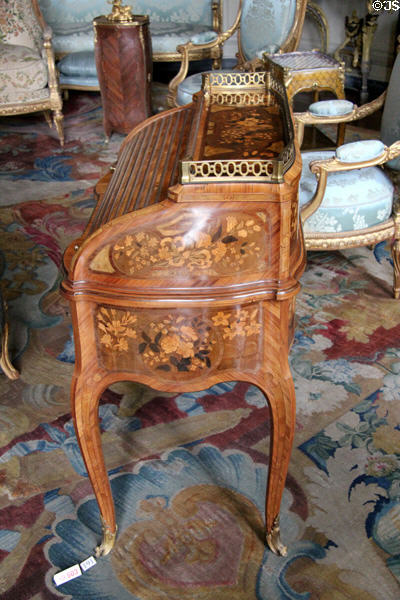 Cylinder desk (c1780) by Jean-François Œben in Salon des Huet at Nissim de Camondo Museum. Paris, France.