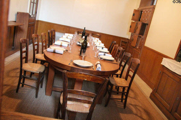 Staff eating area off kitchen at Nissim de Camondo Museum. Paris, France.