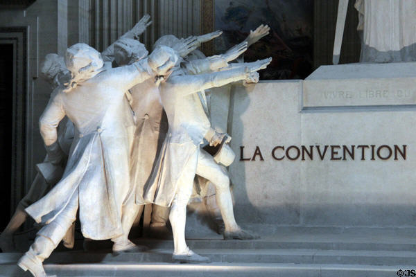 Detail of Convention Nationale sculpture (1913) by François-Léon Sicard at Pantheon. Paris, France.