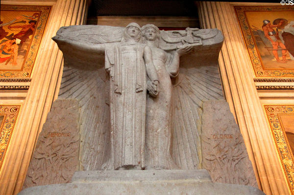 Monument to unknown heroes of France (1913) by Louis-Henri Bouchard at Pantheon. Paris, France.