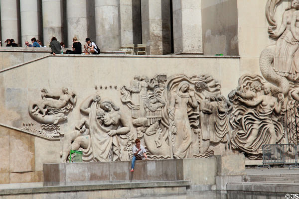 Art Deco mural at Palais de Tokyo. Paris, France.