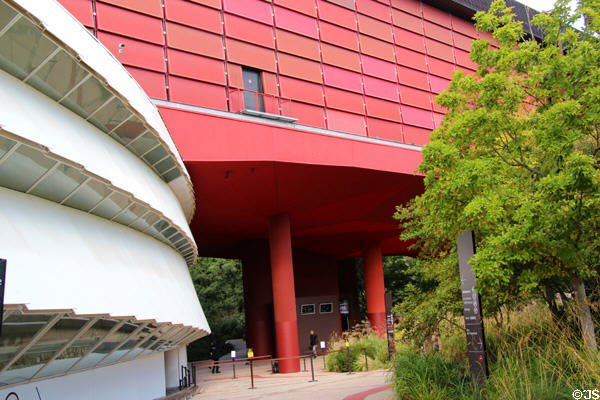 Textures & colors of exterior of Musée du quai Branly. Paris, France. Architect: Jean Nouvel.