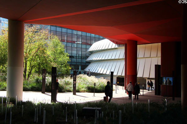 Facades of Musée du quai Branly. Paris, France.
