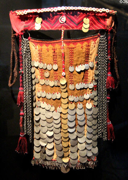 Bedouin woman's veil (20thC) from Sinai, Egypt at Musée du quai Branly. Paris, France.