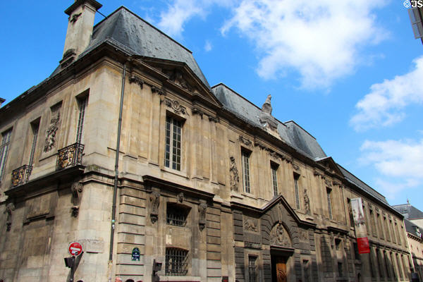 Mansard roof of Carnavalet Museum. Paris, France.