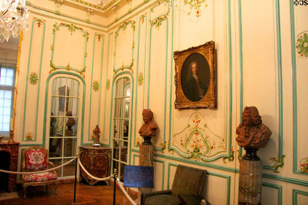 Salon of Philosophers (c1740) from a mansion demolished in 1907 at Carnavalet Museum. Paris, France.