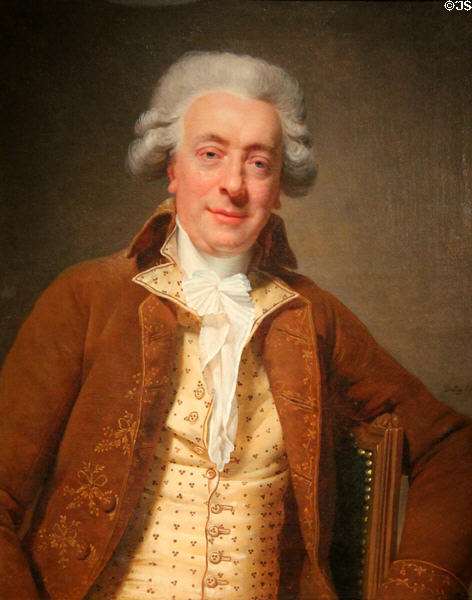 Portrait of Claude-Nicolas Ledoux (2nd half 18thC) noted 18thC architect, by Martin Drolling at Carnavalet Museum. Paris, France.