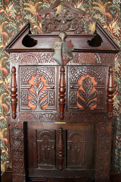 Dining room cabinet from Guernsey home of Juliette Drouet recreated at Maison de Victor Hugo. Paris, France.