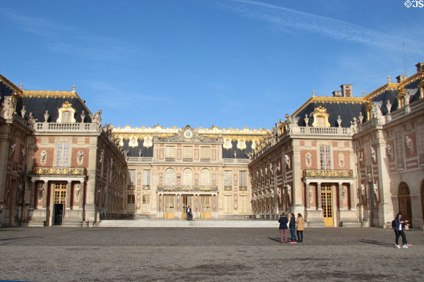 Older Marble Court within Royal Court at Versailles Palace. Versailles, France.
