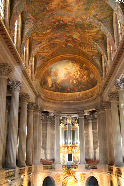 Royal Chapel overview at Versailles Palace. Versailles, France.