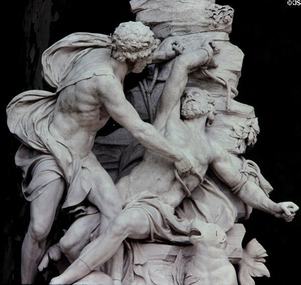 Sculpture on grounds at Versailles Palace. Versailles, France.
