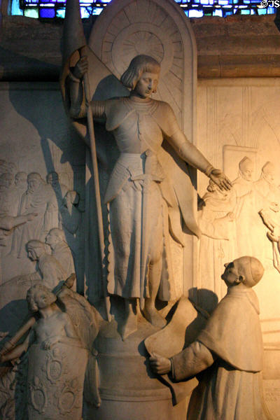 Statue of Joan of Arc at Cathédrale St-Pierre. Beauvais, France.