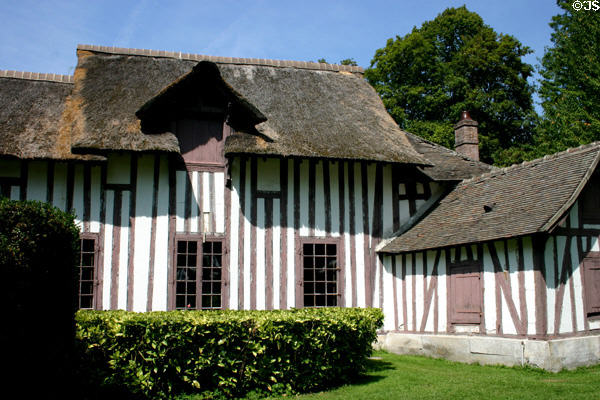 Le Hameau (1775), miniature village, popular among French nobility of time at Château de Chantilly. Chantilly, France.
