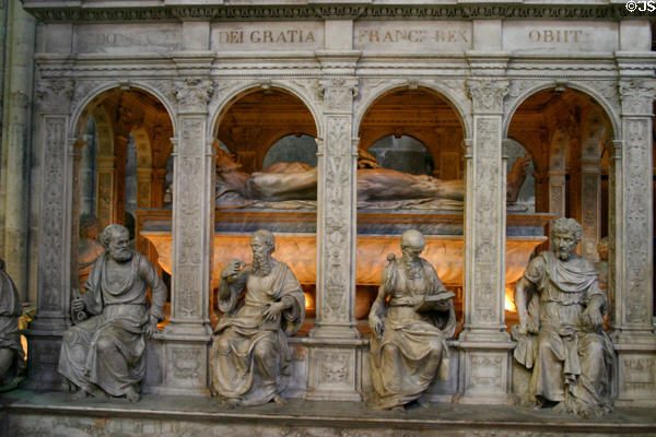Tomb of Louis XII (1498-1515) & Anne of Brittany (1514) at St-Denis Basilica. St Denis, France.
