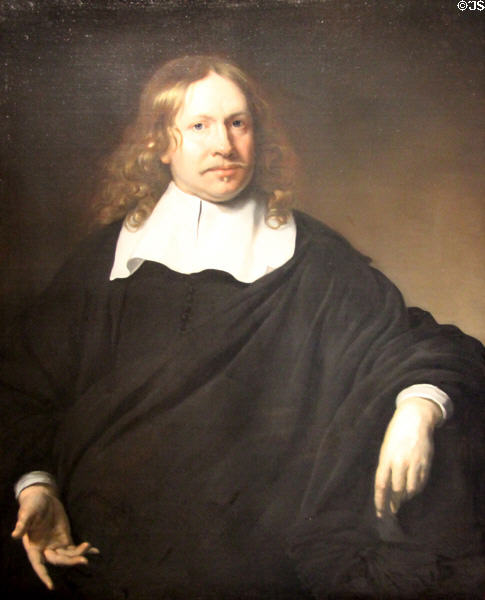 Portrait of Anonymous Man painting (17thC) by Jacob Van Loo at Museum of Fine Arts. Reims, France.