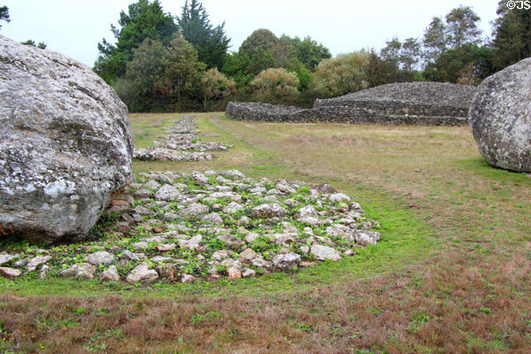 Megaliths at Locmariaquer Megalithic site. Locmariaquer, France.