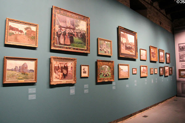 Collection of Brittany paintings by Joseph-Félix Bouchor at Vannes Museum of Beaux Arts. Vannes, France.