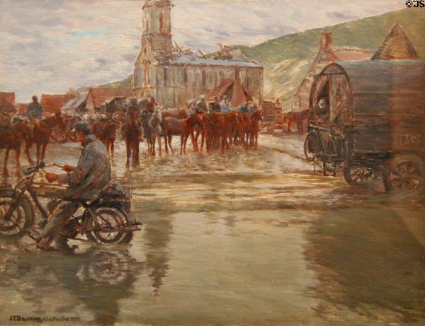 Mud of the Somme painting (Sept. 12, 1916) by Joseph-Félix Bouchor at Vannes Museum of Beaux Arts. Vannes, France.