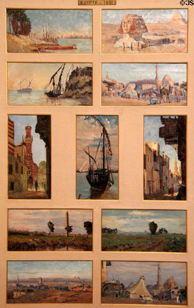 Scenes of Egypt paintings (1881) by Joseph-Félix Bouchor at Vannes Museum of Beaux Arts. Vannes, France.