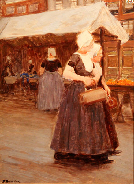 Women of Middelbourg, Netherlands painting by Joseph-Félix Bouchor at Vannes Museum of Beaux Arts. Vannes, France.