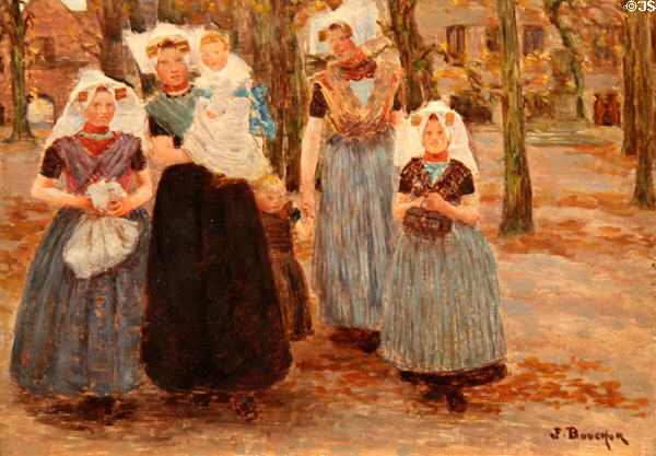 Women of Middelbourg, Netherlands painting by Joseph-Félix Bouchor at Vannes Museum of Beaux Arts. Vannes, France.
