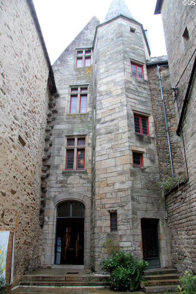 Museum Archéologique de Morbihan in stone Chateau Gaillard (15th-16thC) which once served a Parliament of Brittany. Vannes, France.