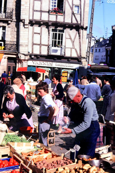 Vannes street market. Vannes, France.