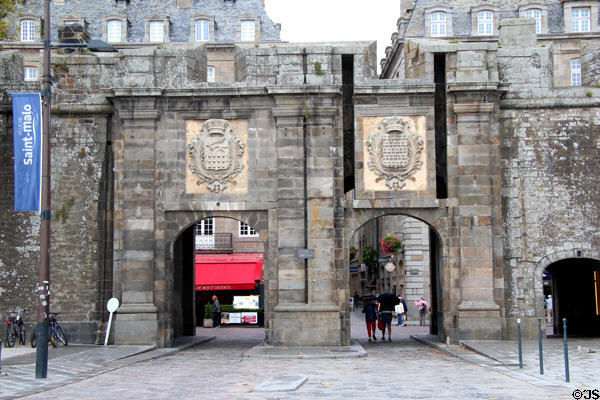 Porte Saint-Vincent entrance to old city. St Malo, France.