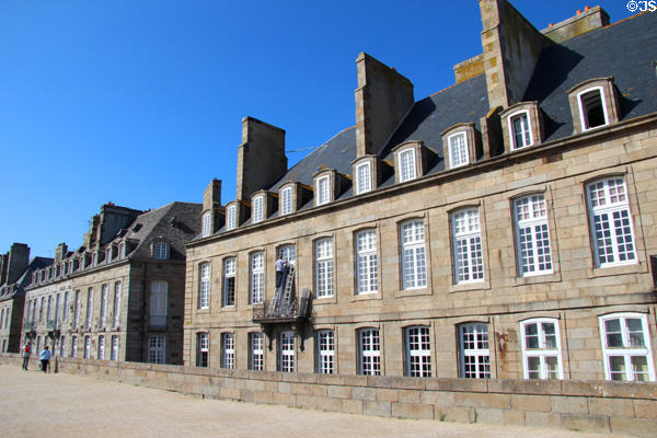 Ramparts along Quai Dinan. St Malo, France.