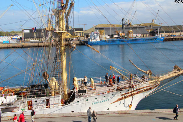 Sørlandet Norwegian tall ship exhibited at 1933 Chicago Century of Progress World Fair. St Malo, France.